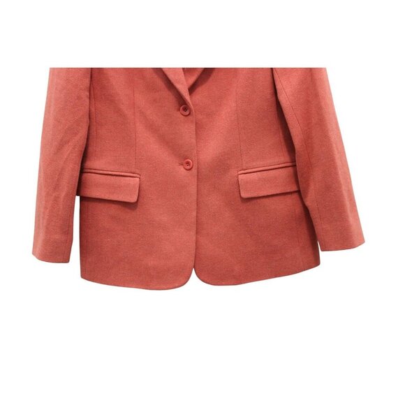 Pendleton Blazer Jacket Size 8 Lambswool Coral Peach Business Classic Preppy USA - Picture 4 of 13